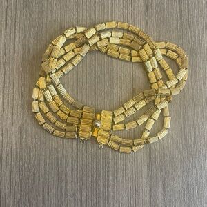 Vintage Gold Plaited Bracelet